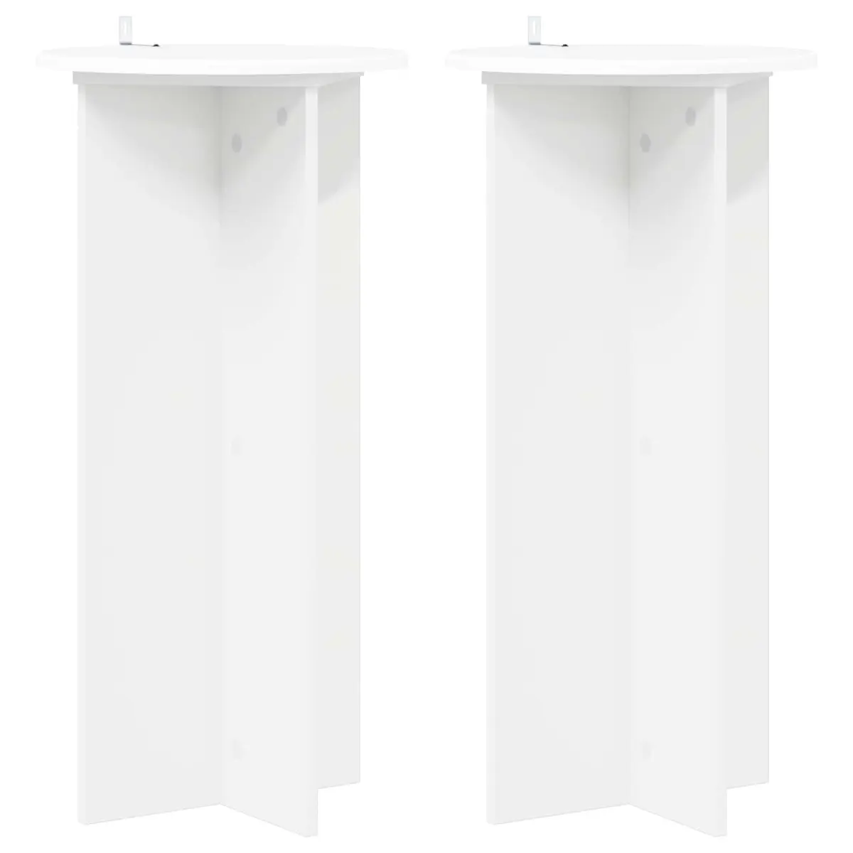 Plant Stand 2 pcs White Modern Design Indoor Engineered Wood Ø40 x 80 cm