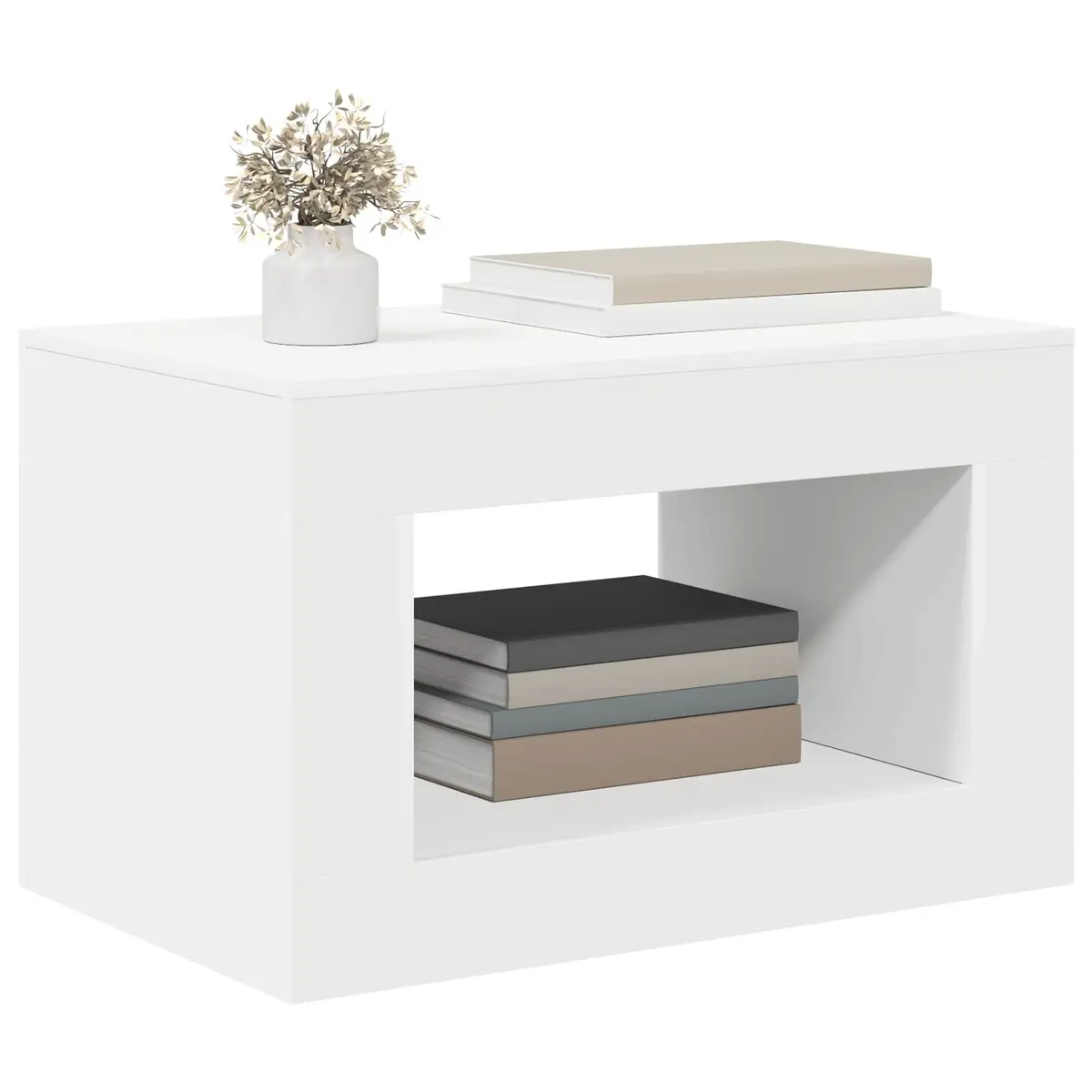 Coffee Table Compact Accent Table White Living Room Study Furniture