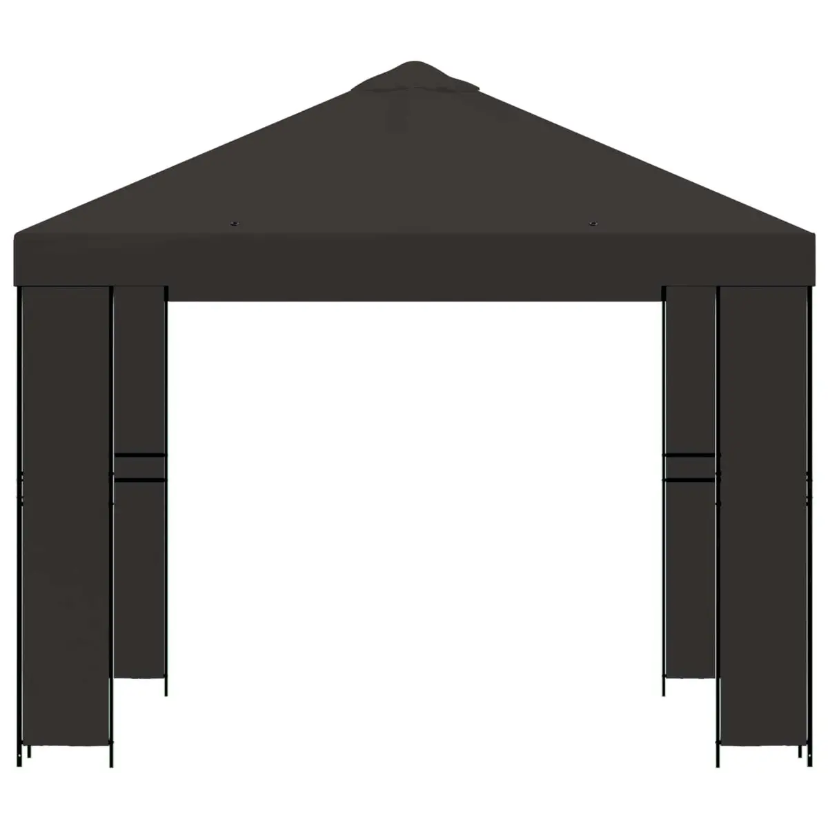 Outdoor Gazebo Canopy 3 x 3 m Anthracite Polyester Steel Frame
