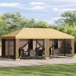 Gazebo Canopy Cover with Sidewalls Cream 600.5 x 300.5 cm Outdoor Shade