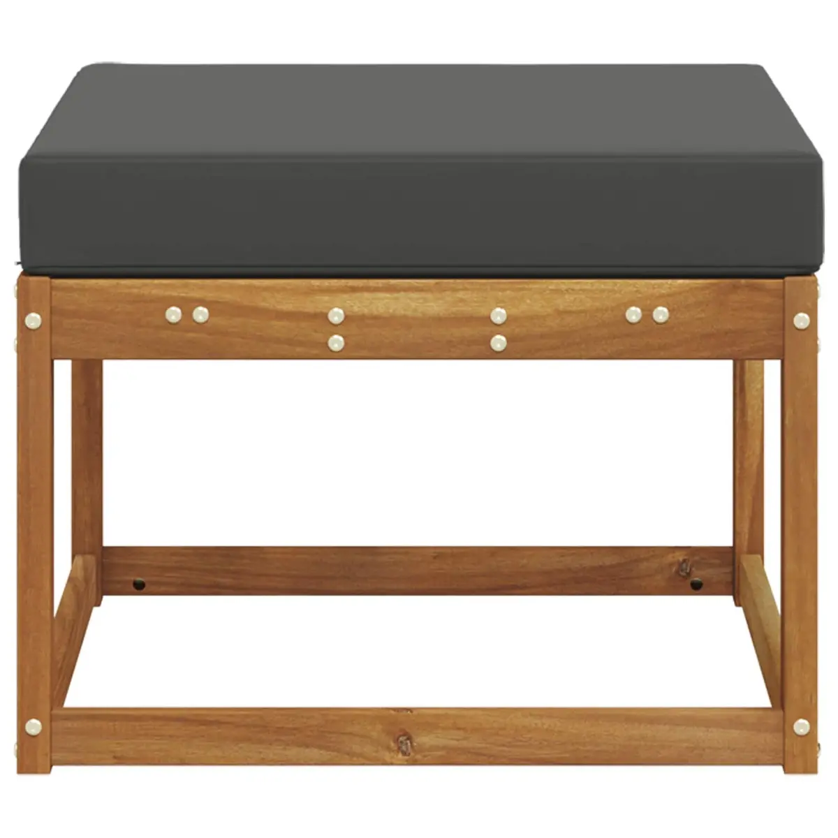 Outdoor Footstool Solid Acacia Wood Modular Seating Brown