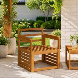 Armrests 2 pcs Brown 59 x 6 x 61 cm Outdoor Sofa Seating Garden Patio Support