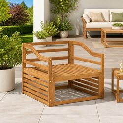 Armrests 2 pcs Brown 79 x 4 x 73 cm Outdoor Seating Garden Patio Furniture