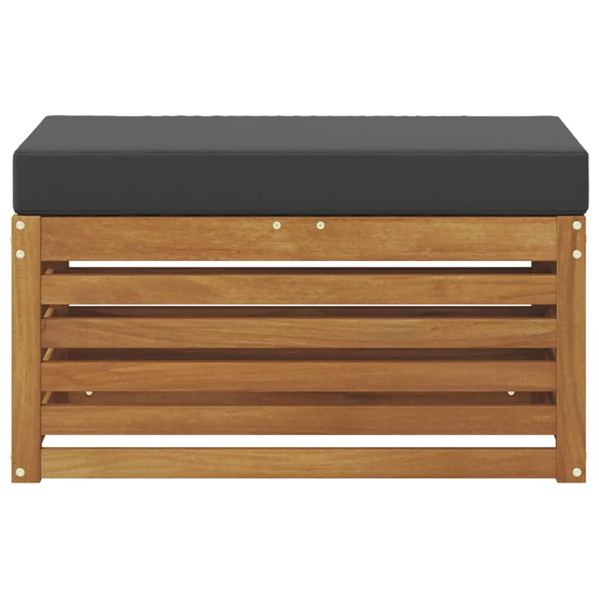Outdoor Stool Bench Solid Acacia Wood Natural Brown Garden Patio Seating