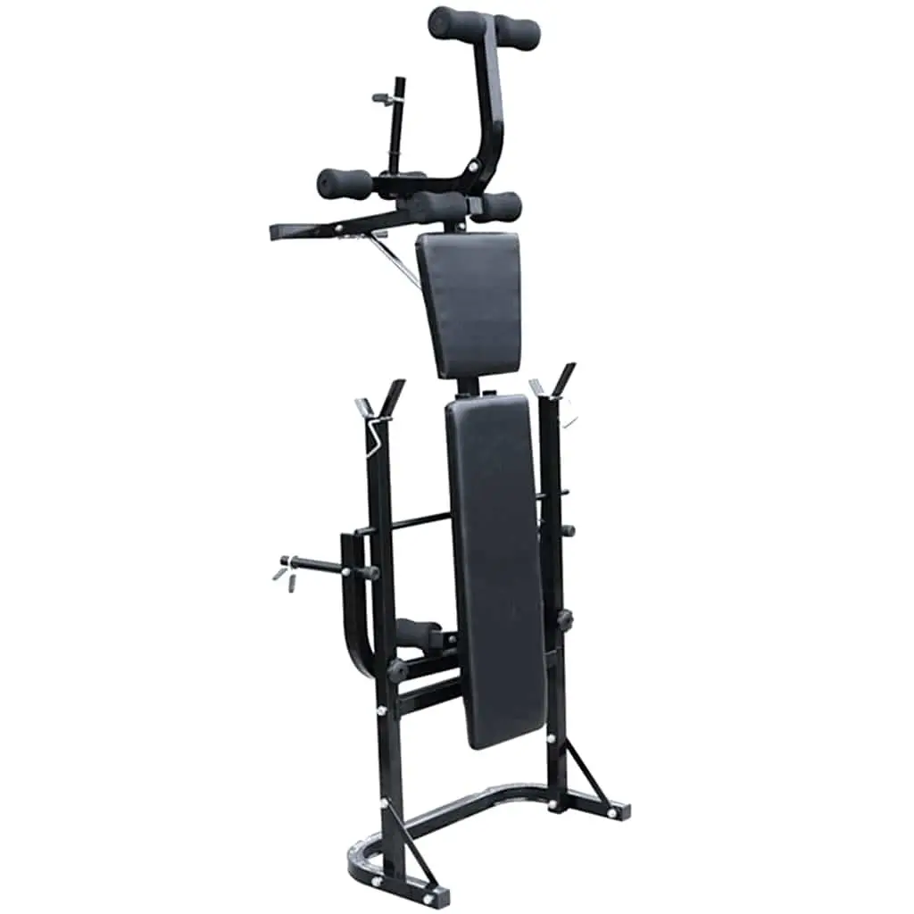 Weight Bench Adjustable Multi-Station Strength Training Equipment Black