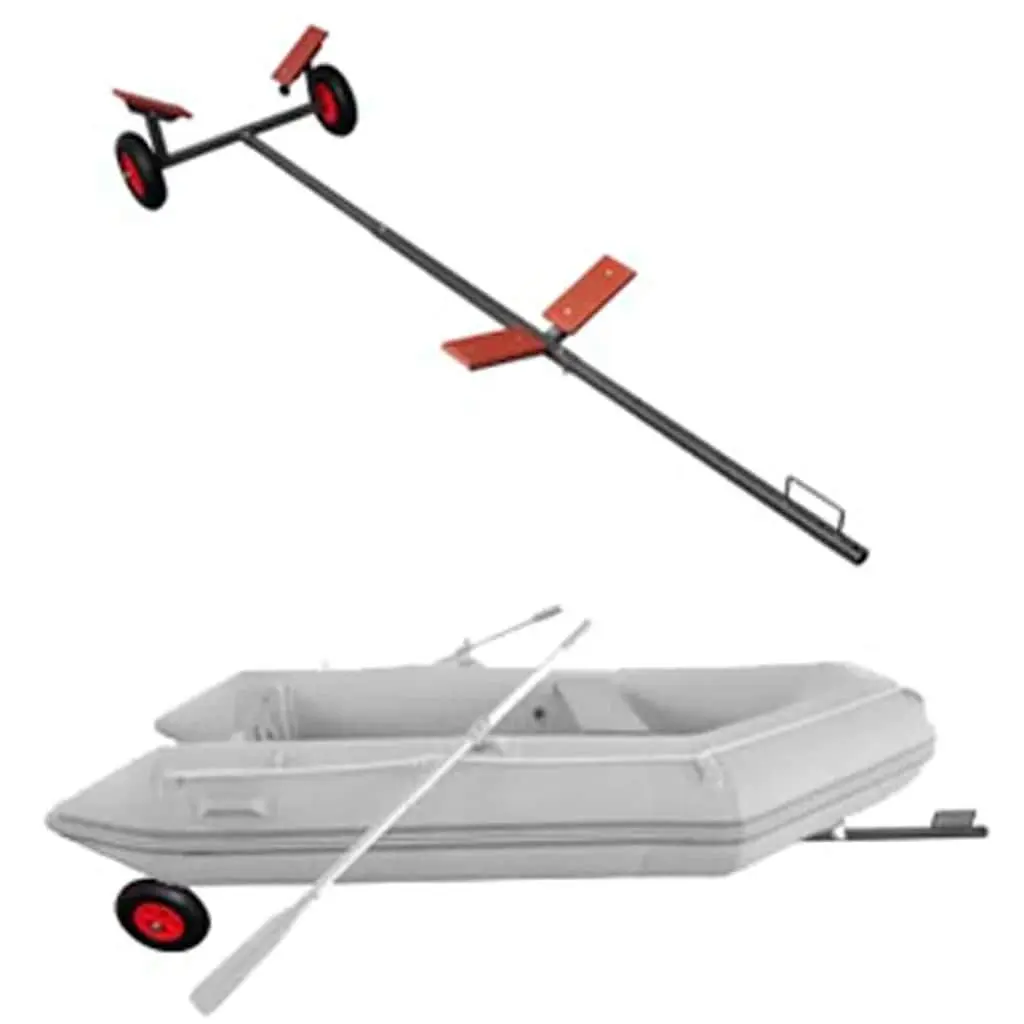 Boat Trailer Adjustable Frame 160 kg Capacity for Small Vessels with Pneumatic Tyres