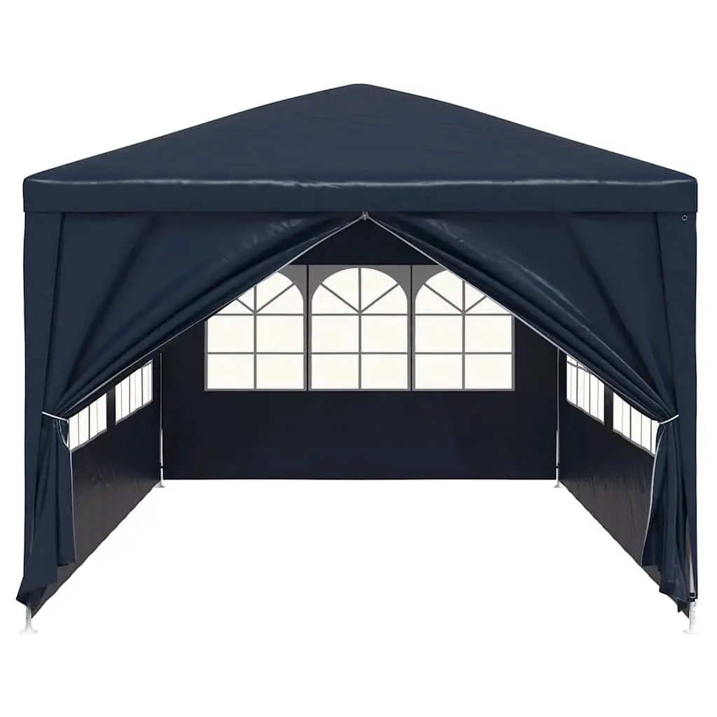 Party Tent Outdoor Canopy 3x6 m Blue with Side Panels and Door