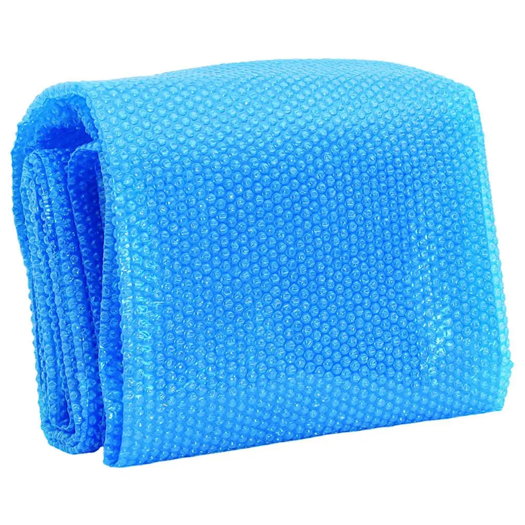 Floating Round Solar Pool Film PE Bubble Heat Retention 381cm Blue Cover