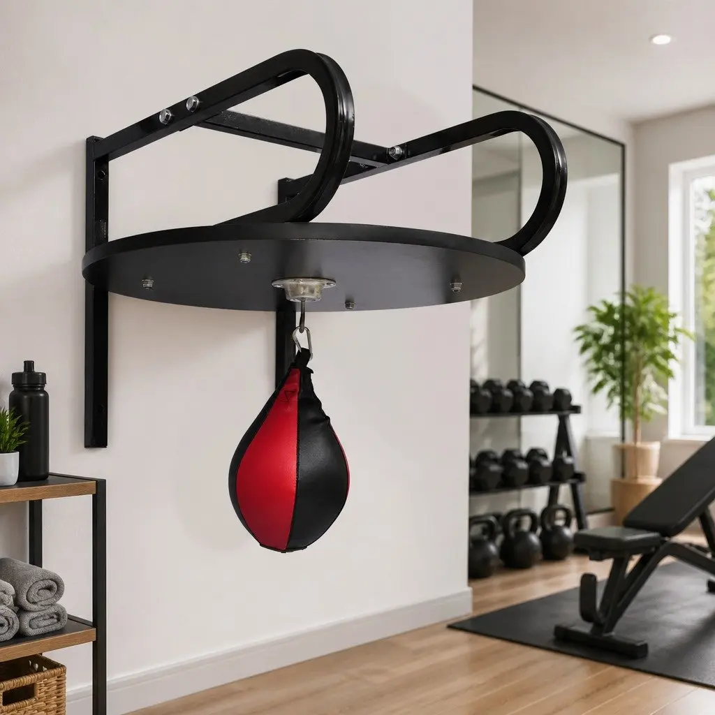 Speed Ball Platform Set Swivel Bracket Metal and Engineered Wood Black