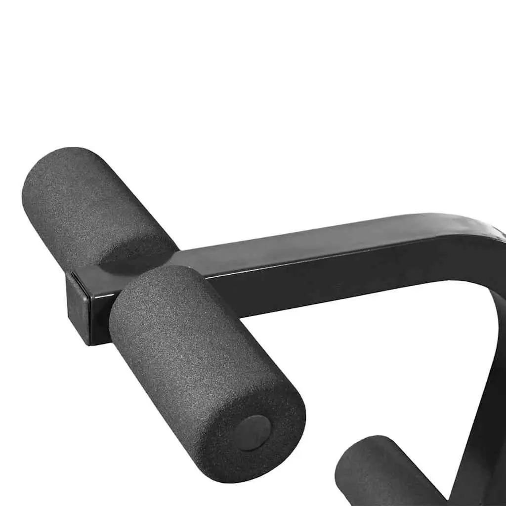 Fitness Workout Bench Heavy-Duty Adjustable Backrest Grey Steel Construction