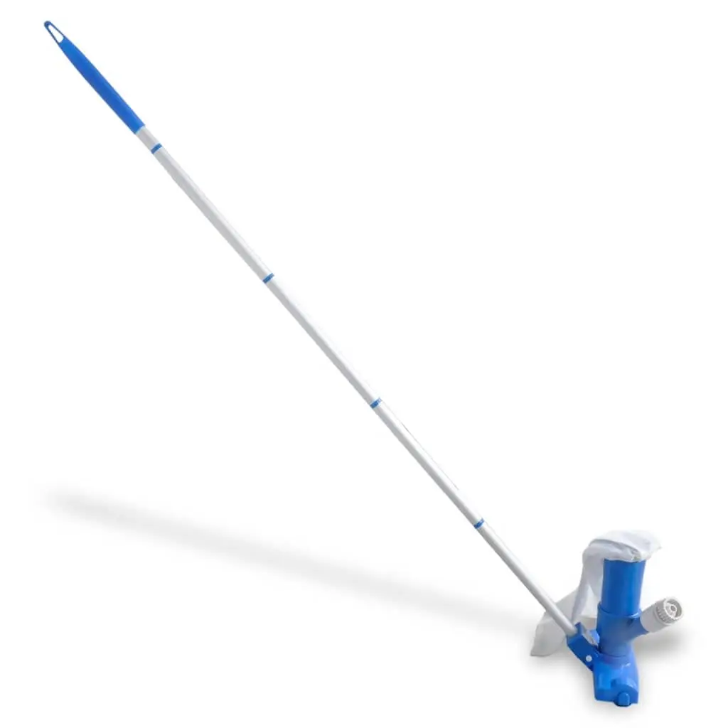 Pool Vacuum Cleaner Adjustable Pole Garden Hose Connection for Water Debris Removal