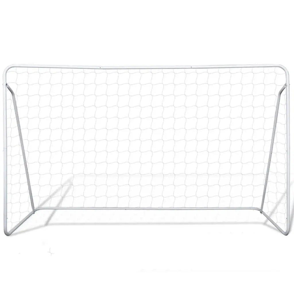 Football Soccer Goal Post Net Set Steel Frame 240x90x150cm Training Sports