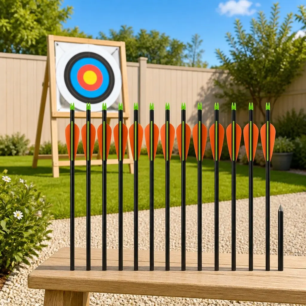 Fiberglass Arrows 30 Inch Multicolour for Compound Bow Archery Hunting Sports 12 Pack