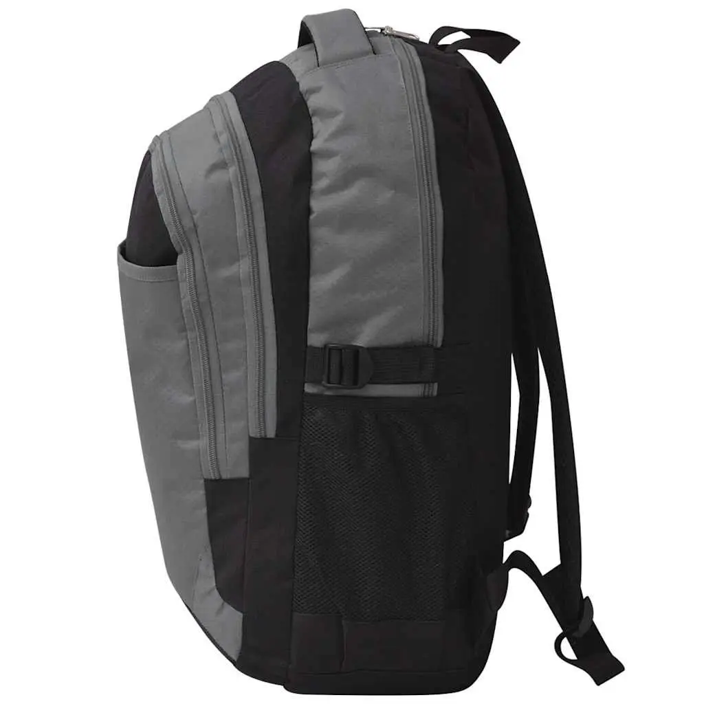 Backpack Large Capacity 40L Grey with Shoulder Straps and Multiple Compartments
