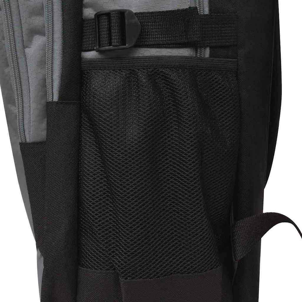 Backpack Large Capacity 40L Grey with Shoulder Straps and Multiple Compartments