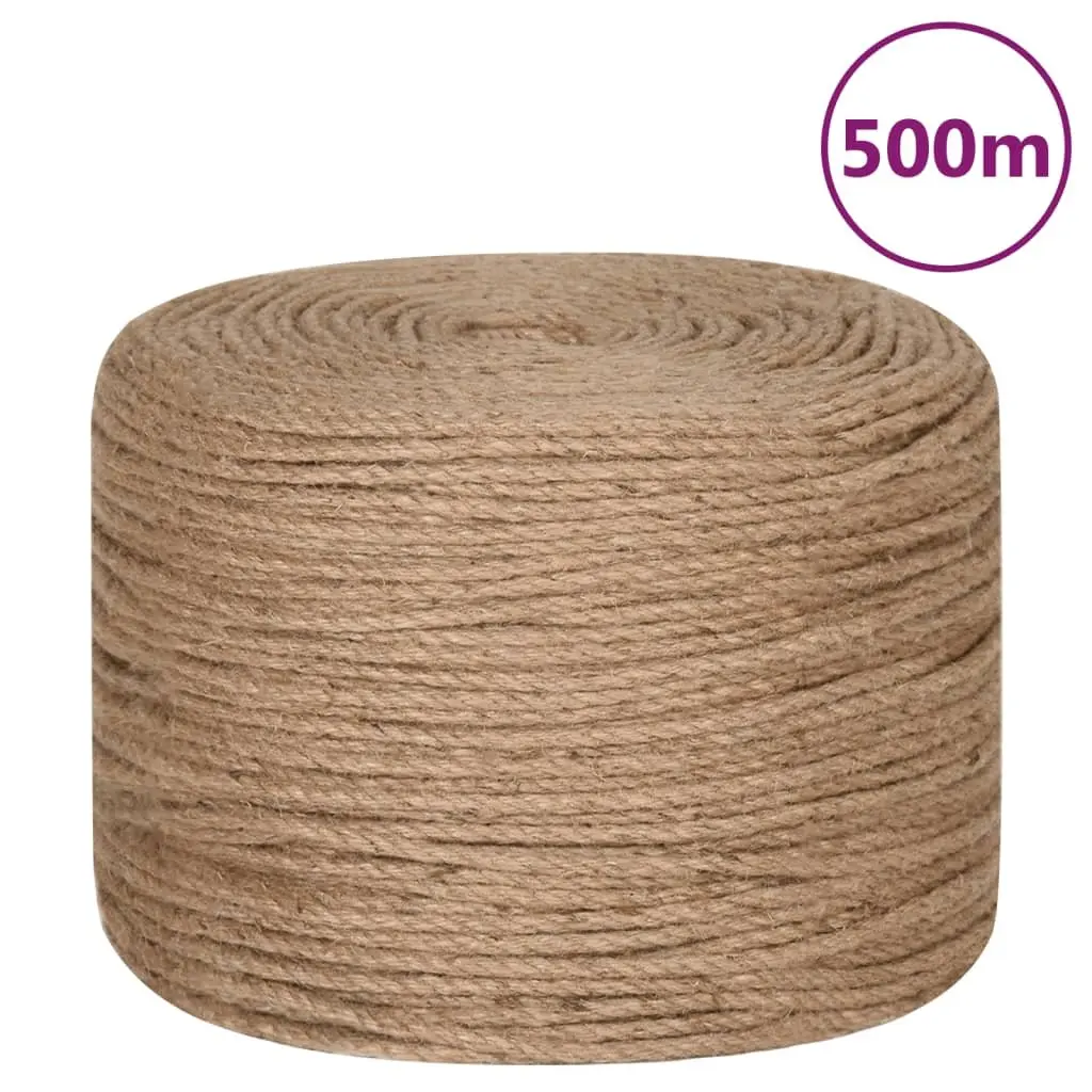 Natural Jute Rope 8mm 500m Brown Garden Decking Handrail Plant Support Hardware
