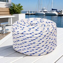 Marine Rope Polypropylene 10mm 50m White Sailing Boating Yachting Dock Line