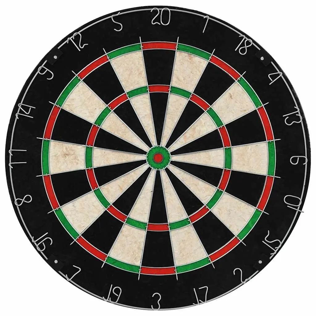 Sisal Dartboard Professional Indoor Throwing Game Set with 6 Steel Tip Darts