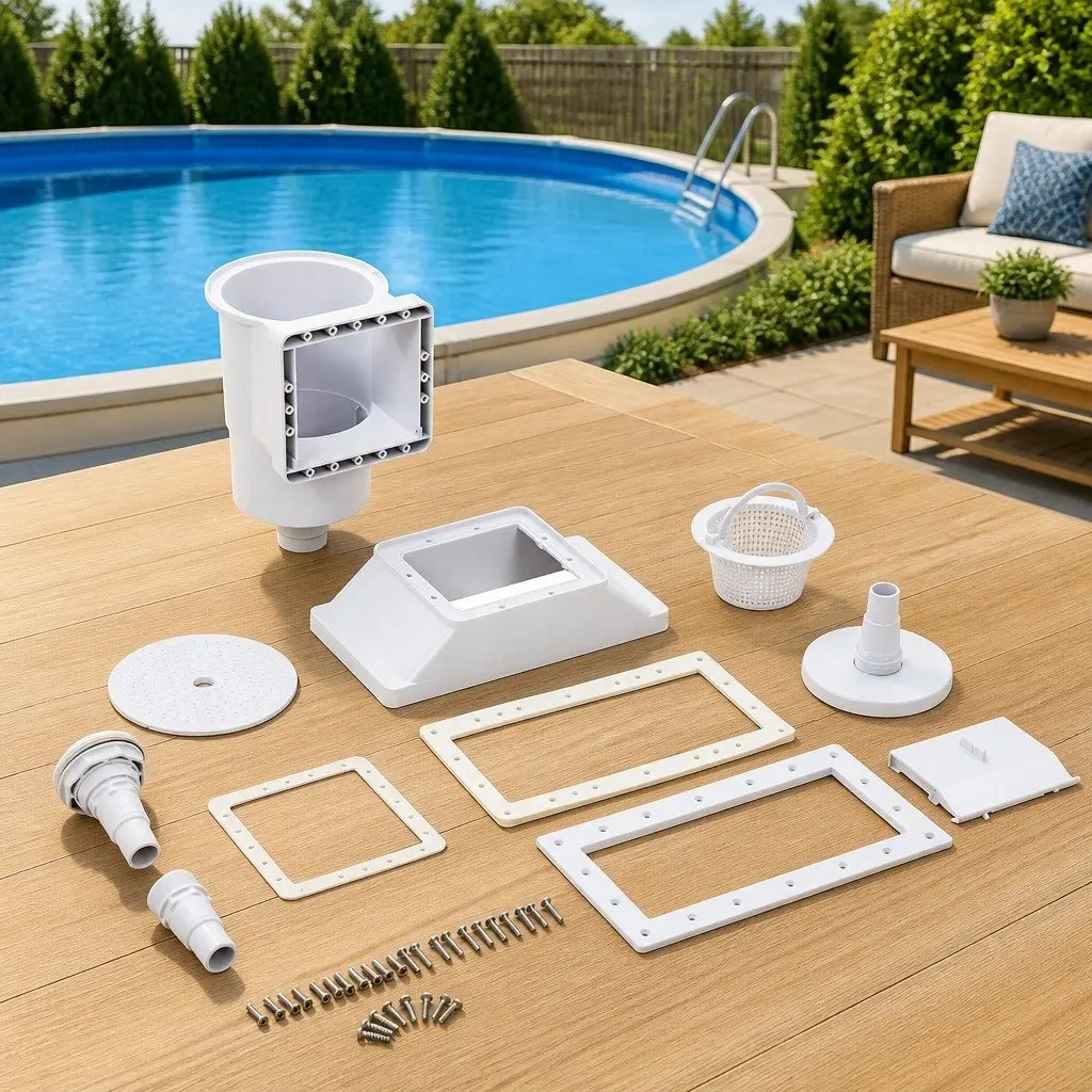 Pool Skimmer Wide Mouth Above Ground Cleaner Heavy Duty ABS Construction UV Weather Resistant