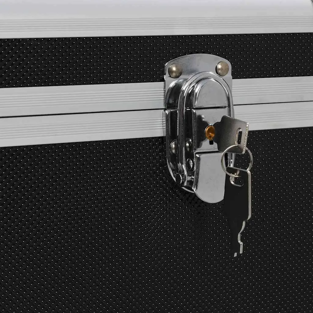 Storage Cases Set 3 Pieces Portable Black Aluminium Tool Box