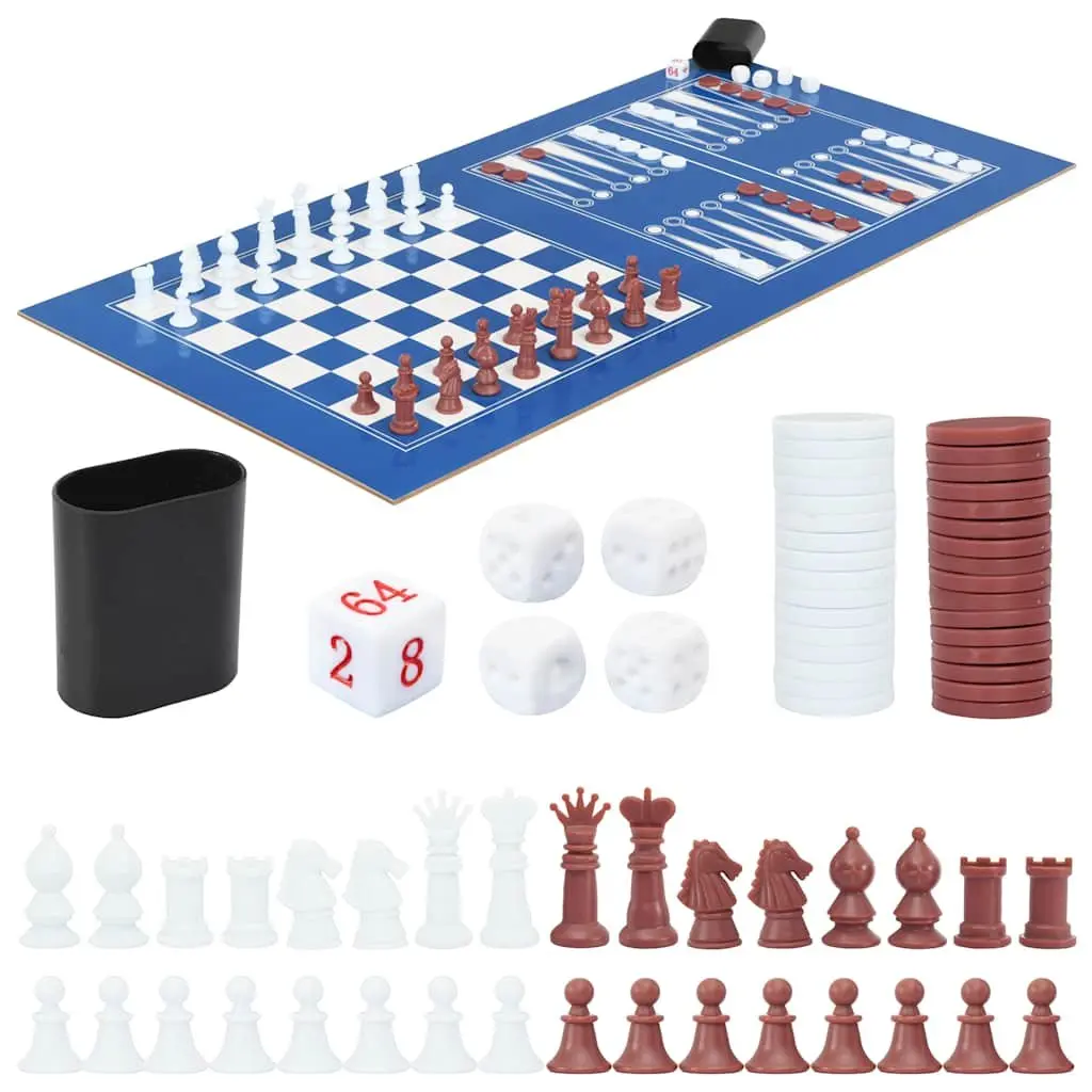15-in-1 Multi Game Table Indoor Games 121x61x82cm Black