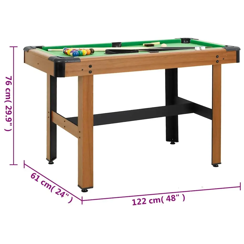 4 Feet Billiard Table Pool Game Room Indoor Brown 122x61x76cm with Accessories