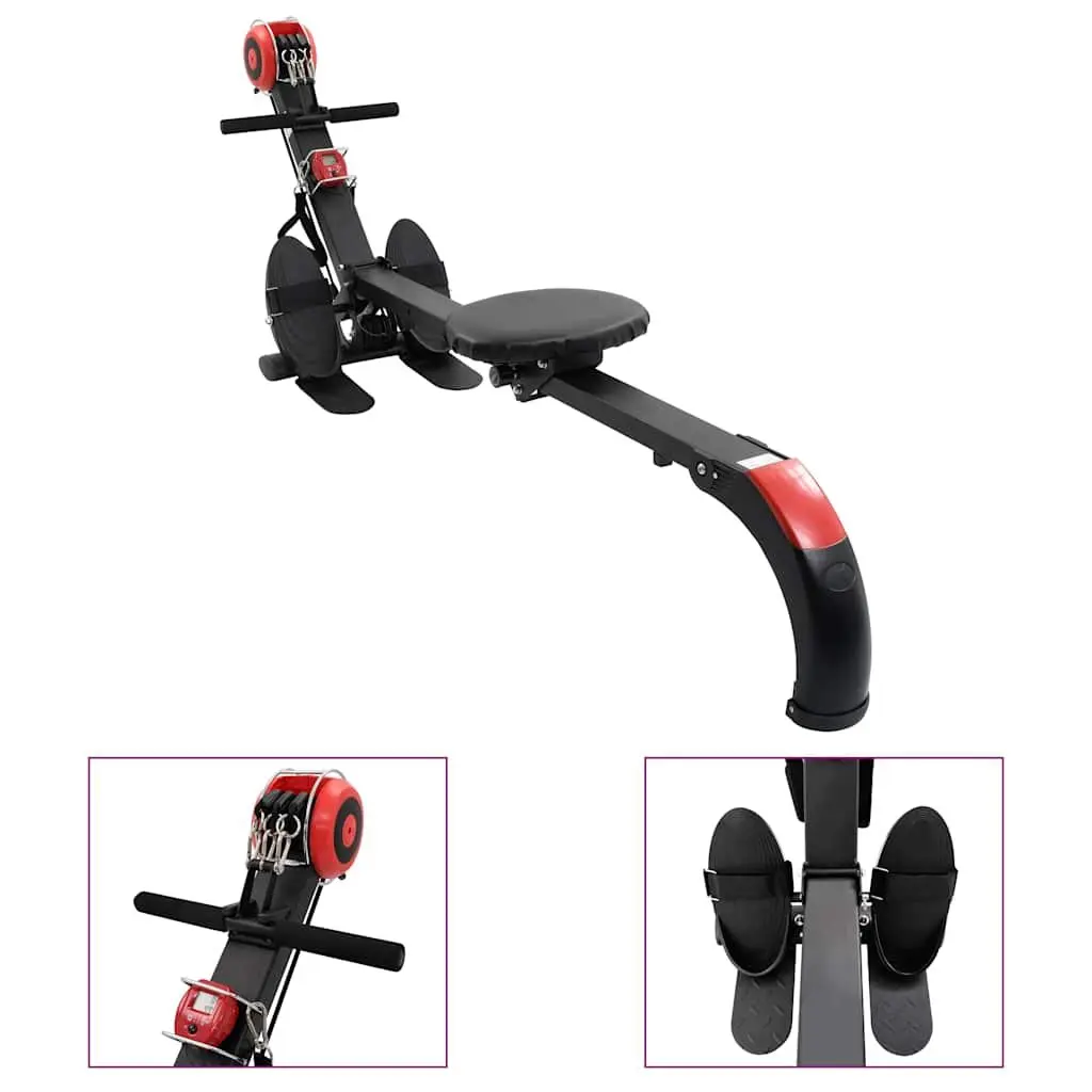 Folding Rowing Machine Adjustable Resistance Home Gym Cardio Exercise Equipment