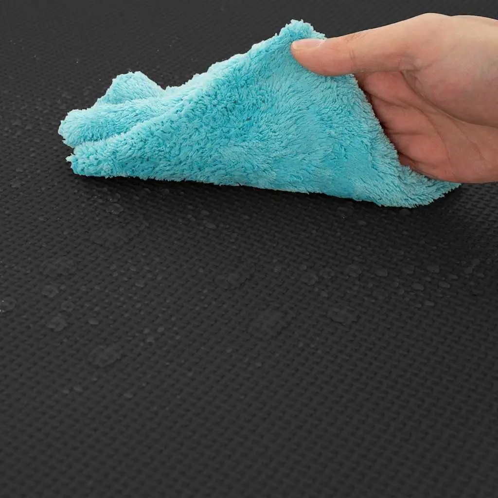 Exercise Floor Mats Puzzle Interlocking 6 Piece Black EVA Foam