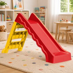 Foldable Slide for Kids Indoor Outdoor Play Equipment Red Yellow Multicolour