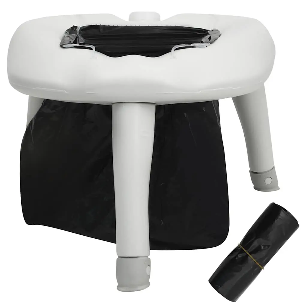 Portable Camping Toilet Foldable Festival Emergency Seat with Bags 200kg