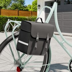 Single Bicycle Pannier Bag 21L Waterproof Commute Adventure Cycling Storage
