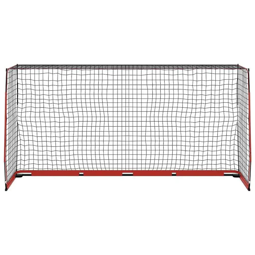 Foldable Soccer Goal 366.5x91x183 cm Steel Frame Portable Football Training Net