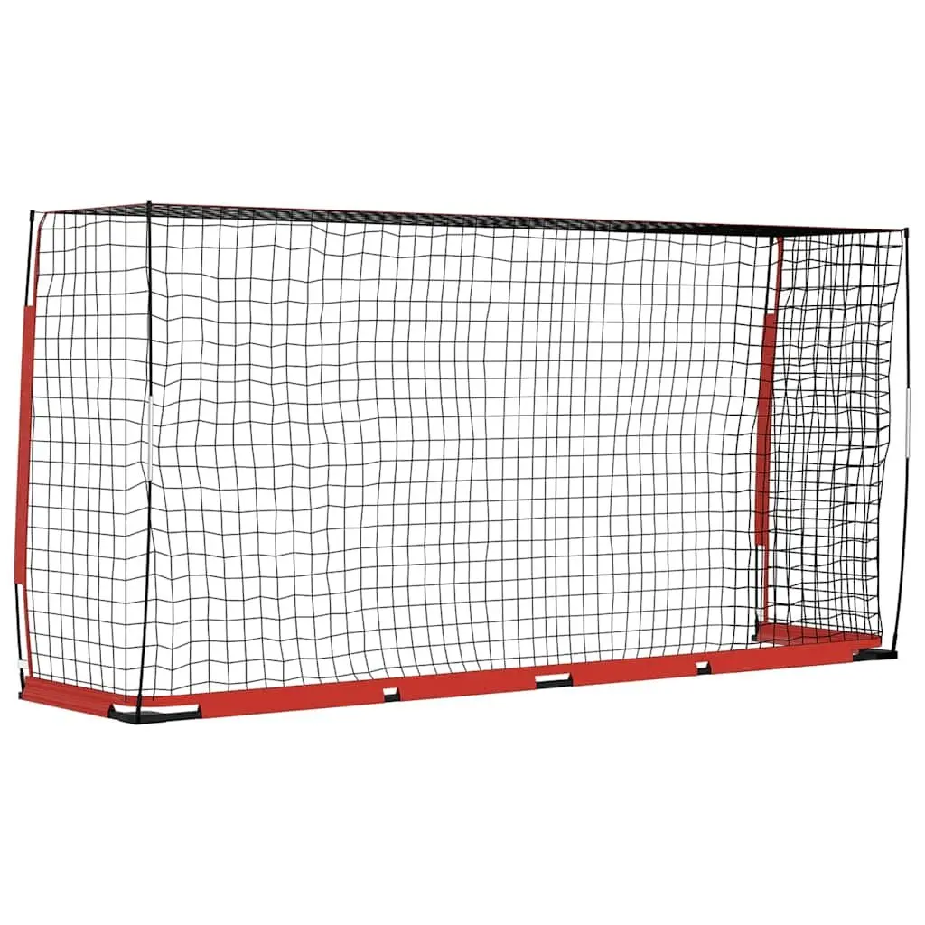 Foldable Soccer Goal 366.5x91x183 cm Steel Frame Portable Football Training Net