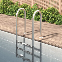 Pool Ladder 54x38x158 cm Stainless Steel Steps In-Ground Above Ground Swimming