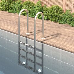 Pool Ladder 54x38x184.5cm Swimming Pool Steps Stainless Steel Safe Access