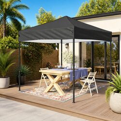 Folding Party Tent Anthracite 3x3m Outdoor Gazebo Canopy Pavilion Shelter