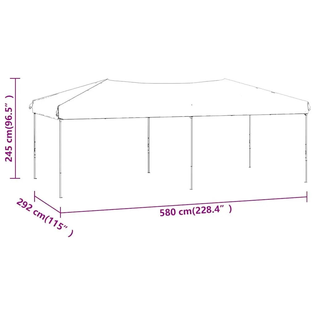Folding Party Tent Cream 3x6m Outdoor Canopy Gazebo Pavilion