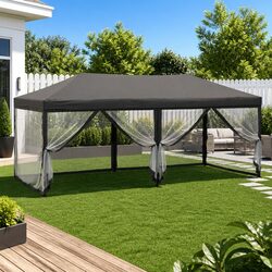 Folding Party Tent with Sidewalls Anthracite 3x6 m Outdoor Gazebo Canopy