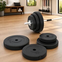Weight Plates 30 kg Set 6 pcs Dumbbell Barbell Exercise Fitness Training Home