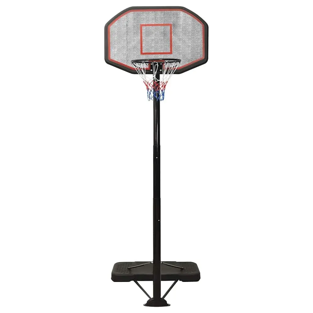 Basketball Hoop Adjustable Height 258-363 cm Portable Black Steel Rim Nylon Net