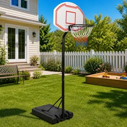 Adjustable Basketball Stand 237-307cm Portable Hoop Backyard Outdoor Indoor Game