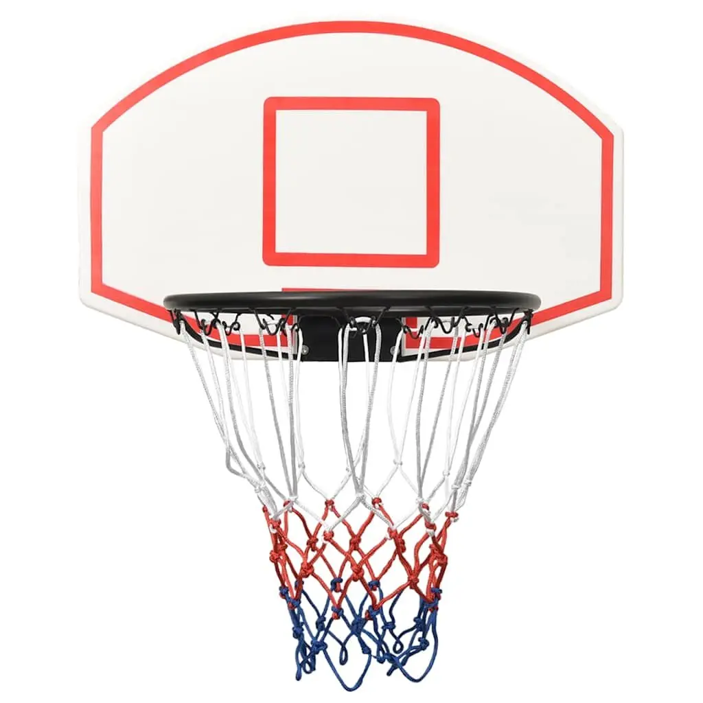 Basketball Backboard Wall-Mounted Polyethene 71x45cm White Indoor Outdoor Hoop