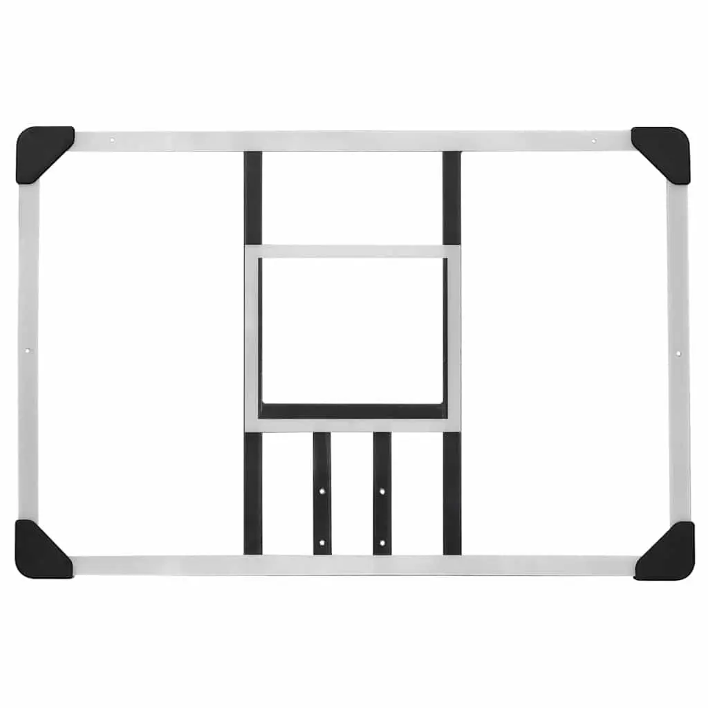 Basketball Backboard Transparent Polycarbonate Wall-Mounted 90x60cm