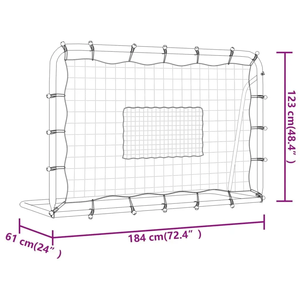 Football Net Rebounder Training Aid Soccer Goal Rebound Practice White