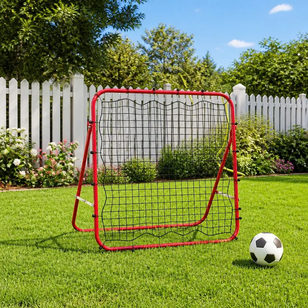Football Kickback Rebounder Adjustable 4 Angles Training Aid Rebound Net Goal