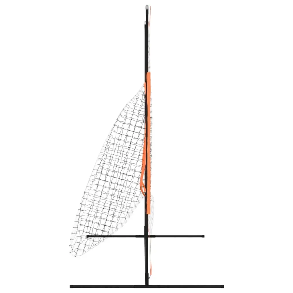 Baseball Practice Net Portable Training Aid Steel Frame 219x107x212cm Orange and Black