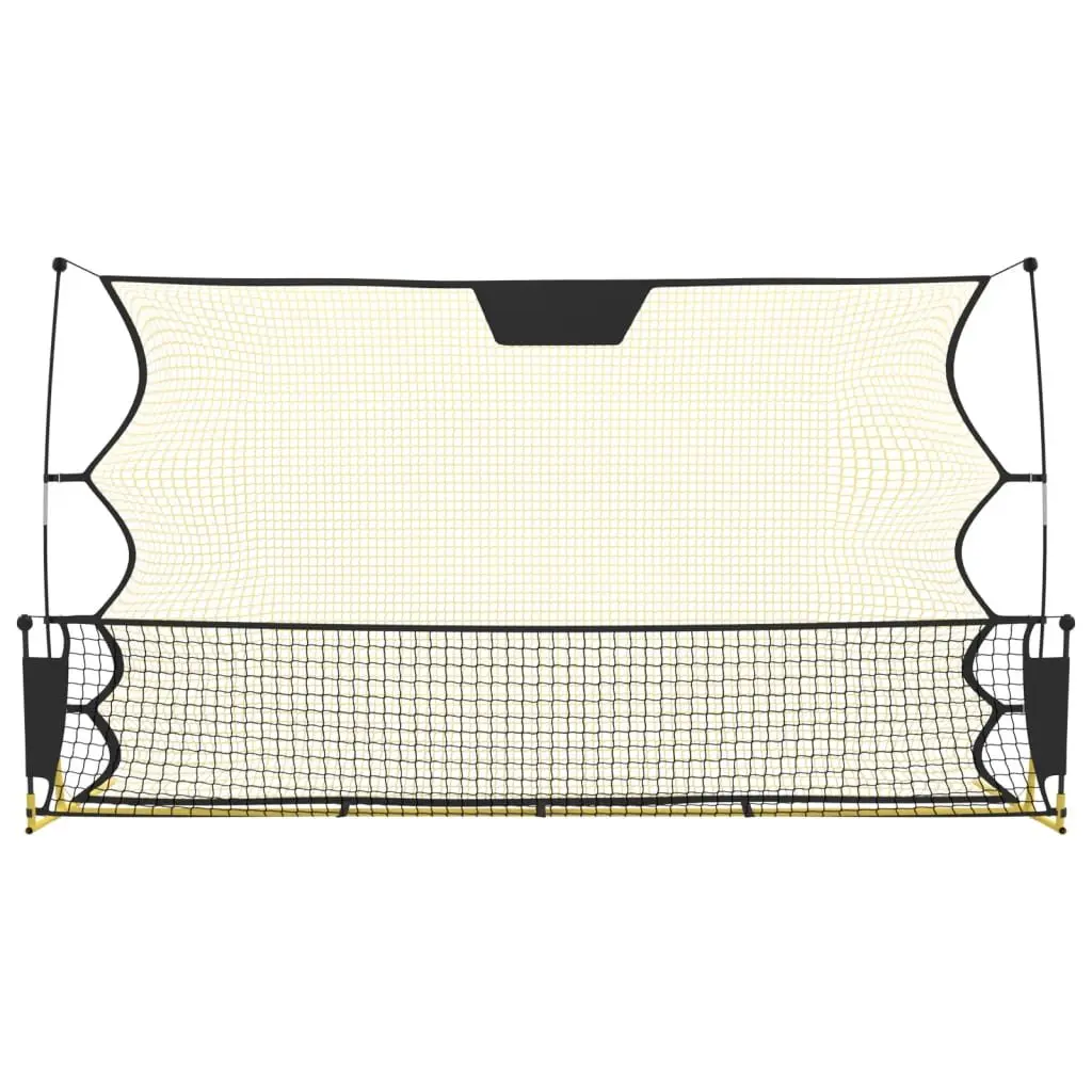 Football Rebounder Net Black and Yellow 183x85x120 cm Soccer Training Rebound