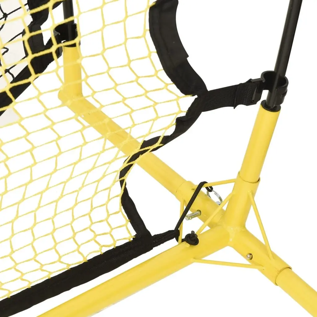 Football Rebounder Net Black and Yellow 183x85x120 cm Soccer Training Rebound