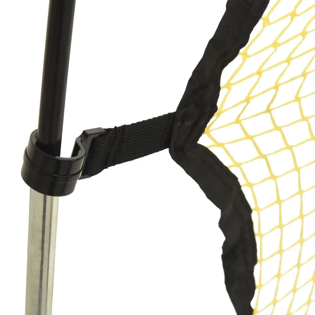Football Rebounder Net Black and Yellow 183x85x120 cm Soccer Training Rebound