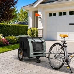 Pet Bike Trailer Bicycle Cargo Carrier Dog Cat Stroller Tow Behind Attachment